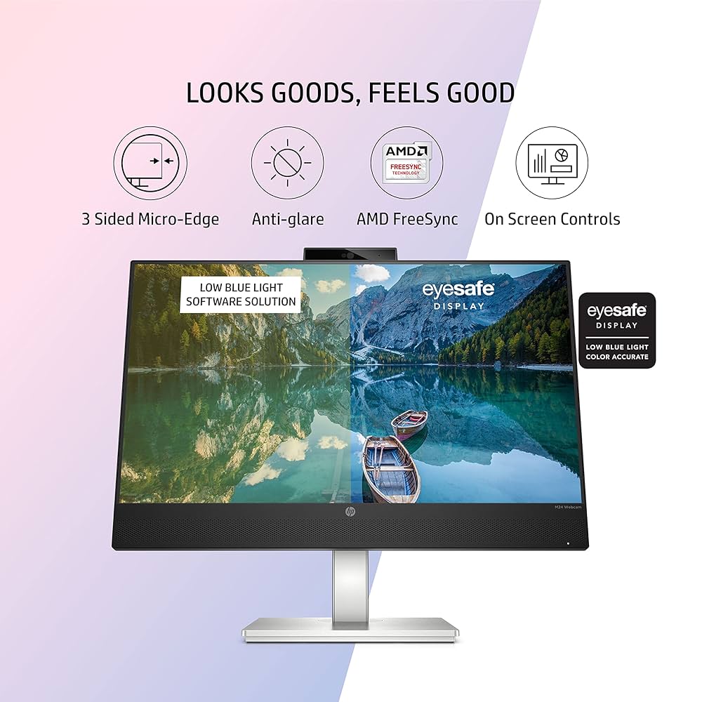 HP M24 23.8-inch(60.45 cm) FHD IPS 3-Sided Micro-Edge Screen